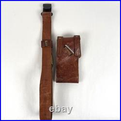 Rifle Shooting Leather Cuff and Sling by Al Freeland Rock Island IL 1940's VTG