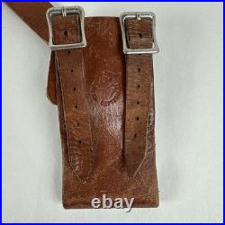 Rifle Shooting Leather Cuff and Sling by Al Freeland Rock Island IL 1940's VTG