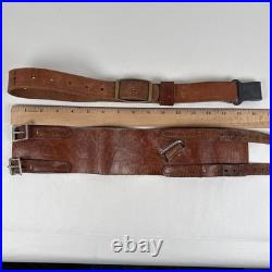 Rifle Shooting Leather Cuff and Sling by Al Freeland Rock Island IL 1940's VTG