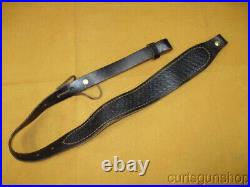 Rifle Sling 1 Inch Cobra Black Leather