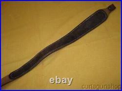 Rifle Sling 1 Inch Cobra Style Brown Leather Decorative Stamping