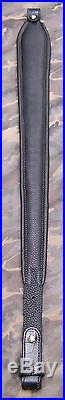 Rifle Sling, Black Leather, Hand tooled, Made in the USA, US Army