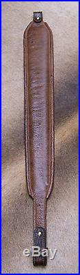 Rifle Sling, Brown Leather, Hand Carved and Tooled in USA, Grizzly