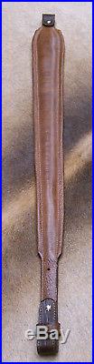 Rifle Sling, Brown Leather, Hand tooled, Made in the USA, Praying Cowboy