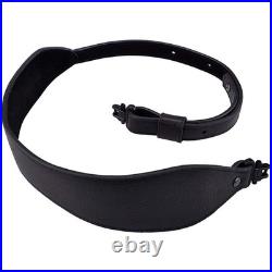 Rifle Sling Buffalo Hide Leather Sling with Swivels, Durable Gun Strap, Metal