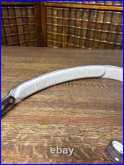 Rifle Sling Hand Tooled (Prison Made) Leather Western Design with Deer Adjustable