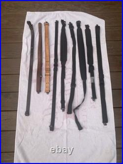 Rifle Sling Lot 9 Slings Leather- Nylon