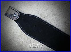Rifle Sling, Seelye Leather Works, Camouflage Leather Rifle Sling with Skull, USA