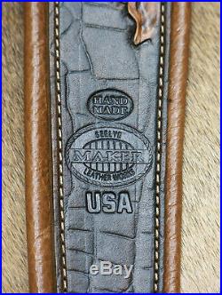 Rifle Sling, Seelye Leather Works, Hand tooled and carved in the USA, Ranger