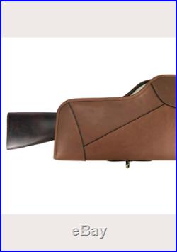Rifle cases gun slip scope cover soft padded genuine leather vintage