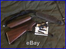 Rifle stock Remington model 742 with trigger complete, guard, leather sling, sights