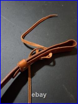 Ross Rifle Sling Brown Leather 35 1-3/4 Wide White Stitched South Africa