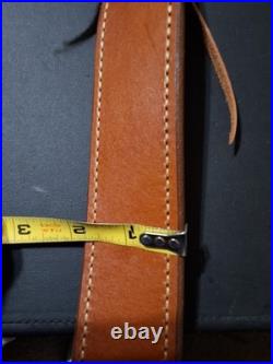 Ross Rifle Sling Brown Leather 35 1-3/4 Wide White Stitched South Africa