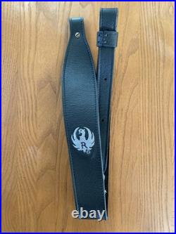 Ruger Leather Cobra Sling Black Embroidered Levy's Leather M77 10/22 PC9 Swivels
