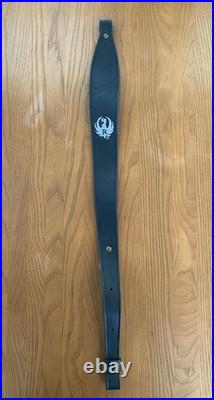 Ruger Leather Cobra Sling Black Embroidered Levy's Leather M77 10/22 PC9 Swivels