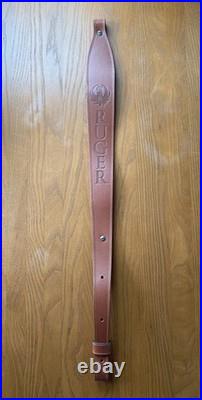 Ruger Leather Cobra Sling Brown Embossed By Levy's Leather M77 10/22 Mini 14 PC9