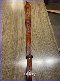 SAVAGE 22 Custom Leather Rifle Sling Hand Tooled And Made in the USA SAVAGE 22 Custom Leather Rifle Sling Hand Tooled And Made in the USA