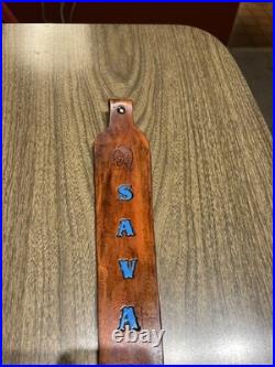 SAVAGE 22 Custom Leather Rifle Sling Hand Tooled And Made in the USA