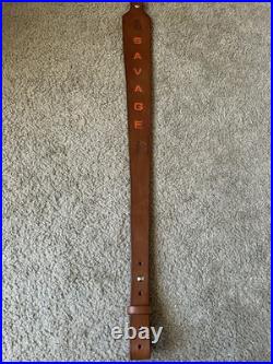 SAVAGE Custom Leather Rifle Sling Hand Tooled And Made in the USA
