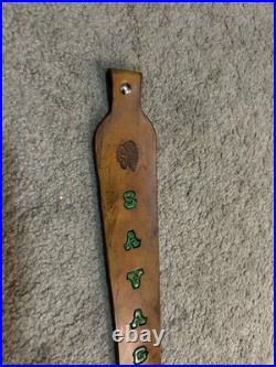 SAVAGE Custom Leather Rifle Sling Hand Tooled And Made in the USA