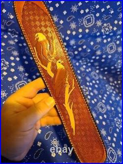 leather rifle sling » STALKER DOUBLE EAGLE TOOLED STITCHED LEATHER ...