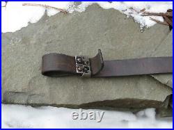 SWISS LEATHER RIFLE SLING 1877 with clear STAMPING 77 W. WEISS SATTLER MUHLETHUR
