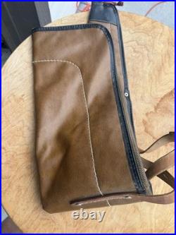 Sears Brown Leather Rifle Soft Case 38 in Zipper Closure Shoulder Strap