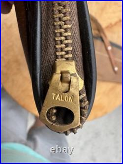 Sears Brown Leather Rifle Soft Case 38 in Zipper Closure Shoulder Strap
