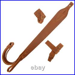 Set of Full Leather Gun No Drill Harnessed Butt Holder, Sling Loop, Carry Sling