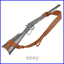 Set of Full Leather Gun No Drill Harnessed Butt Holder, Sling Loop, Carry Sling