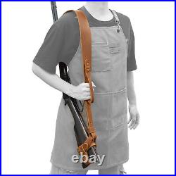 Set of Full Leather Gun No Drill Harnessed Butt Holder, Sling Loop, Carry Sling