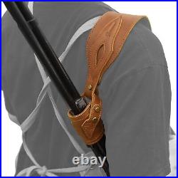 Set of Full Leather Gun No Drill Harnessed Butt Holder, Sling Loop, Carry Sling