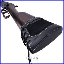 Set of Leather Rifle Ammo Holder Sling with Recoil Pad for. 308.30-06.45-70.44MAG