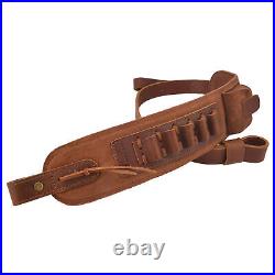 Set of Leather Rifle Cheek Rest with Ammo Sling for. 30-30.45-70.308.22MAG 12GA