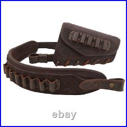 Set of Leather Suede Buttstock with Ammo Sling for. 308.22LR 12GA. 357.44MAG. 45-70