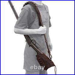 Set of Leather Suede Hunting Gun Buttstock with Sling for. 30-06.22LR 12GA. 357