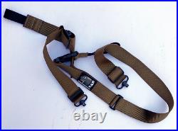 Short Action Precision Positional Rifle Sling with QD Swivels- Coyote Brown