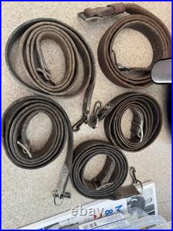 Sks Romanian Leather Slings Metal Keepers 5 Piece Lot