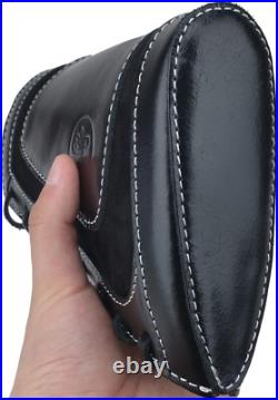 Sleek Black Leather Rifle Sling & Buttstock Holder for Efficient Ammo Access