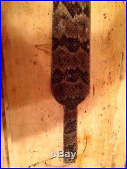 Snake skin Gun sling Timber Rattler and Leather