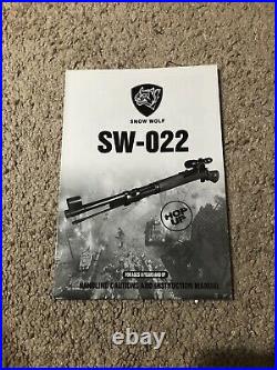 Snow Wolf Airsoft Kar98k-Upgraded Internals, Scope, Leather Sling, Two Magazines