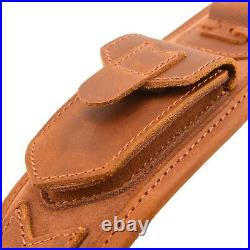 Soft Leather Rifle Sling Shotgun Shell Slots Shoulder Strap 30/30.308.22LR 12GA