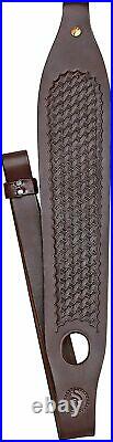 Southern Trapper Leather Rifle Sling Size Basketweave Design Thumb Hole Carry