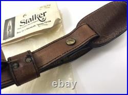 Stalker 106 Cowhide Leather Rifle Sling Gun Carrying Strap Italy Vintage Stalker 106 Cowhide Leather Rifle Sling Gun Carrying Strap Italy Vintage