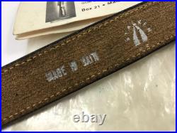 Stalker 106 Cowhide Leather Rifle Sling Gun Carrying Strap Italy Vintage