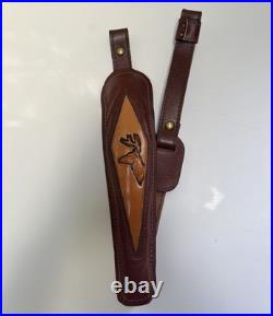 Stalker Deer Padded Leather Rifle Sling With Suede Backing