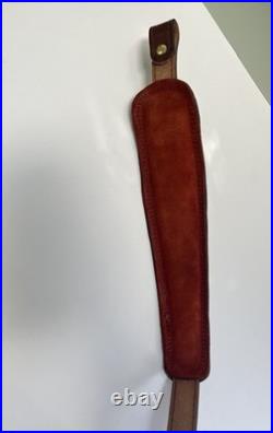 Stalker Deer Padded Leather Rifle Sling With Suede Backing