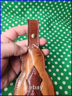 Stalker Stacked Leather Stitched Leather Rifle Sling Suede Backed Rifle Sling