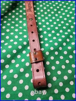 Stalker Stacked Leather Stitched Leather Rifle Sling Suede Backed Rifle Sling