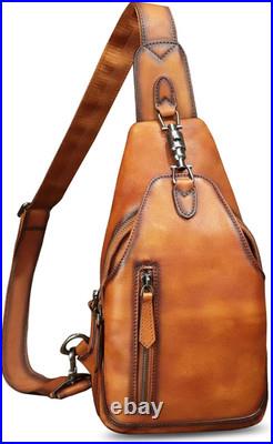 Stylish Vintage Handmade Leather Sling Bag for Men & Women
